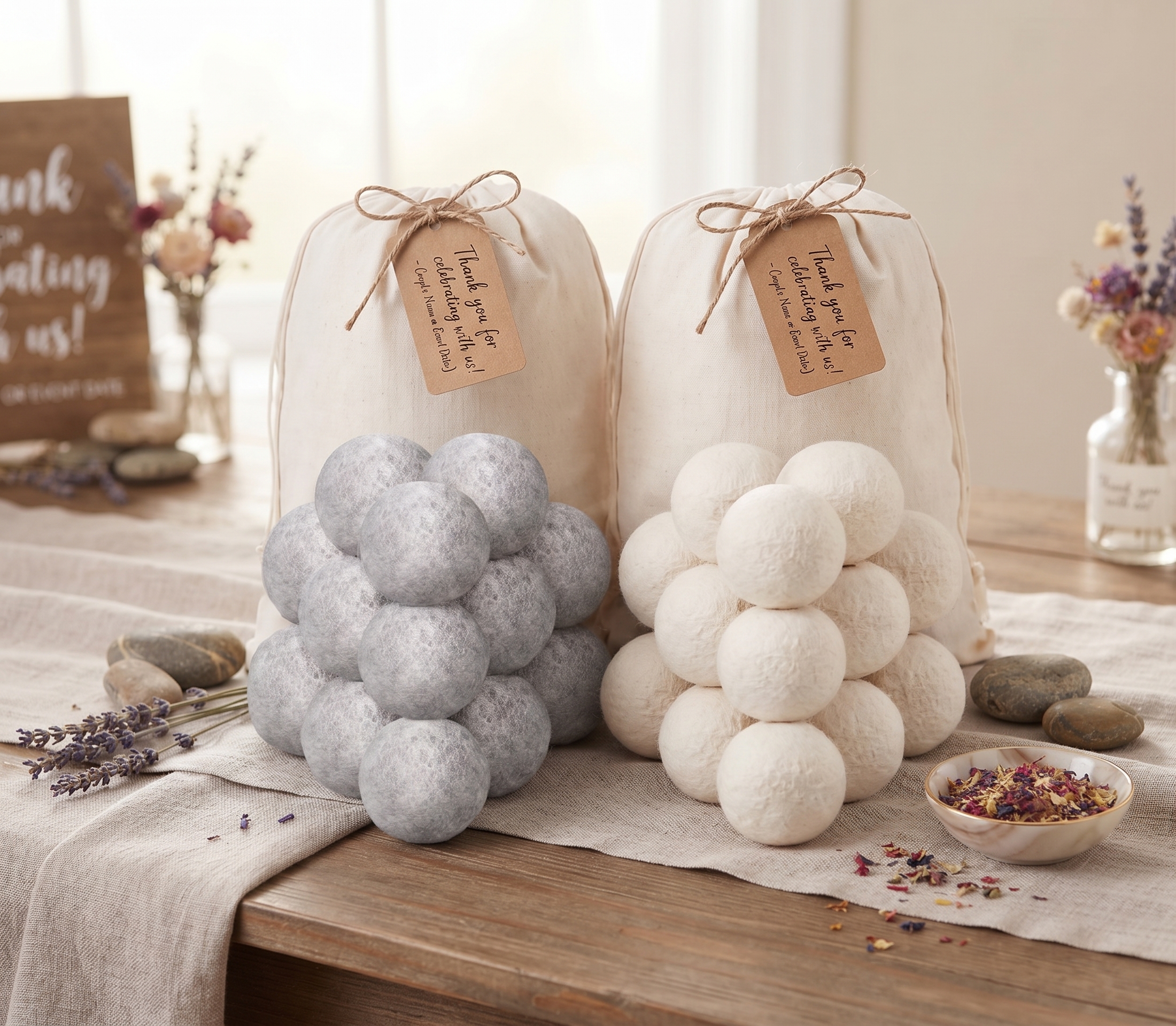 Wool Dryer Ball Favors